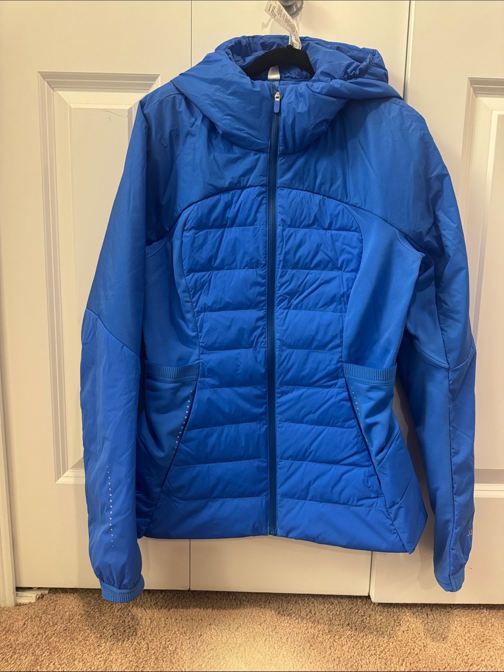 lululemon athletica Electric Blue Quilted Hooded Puffer Jacket